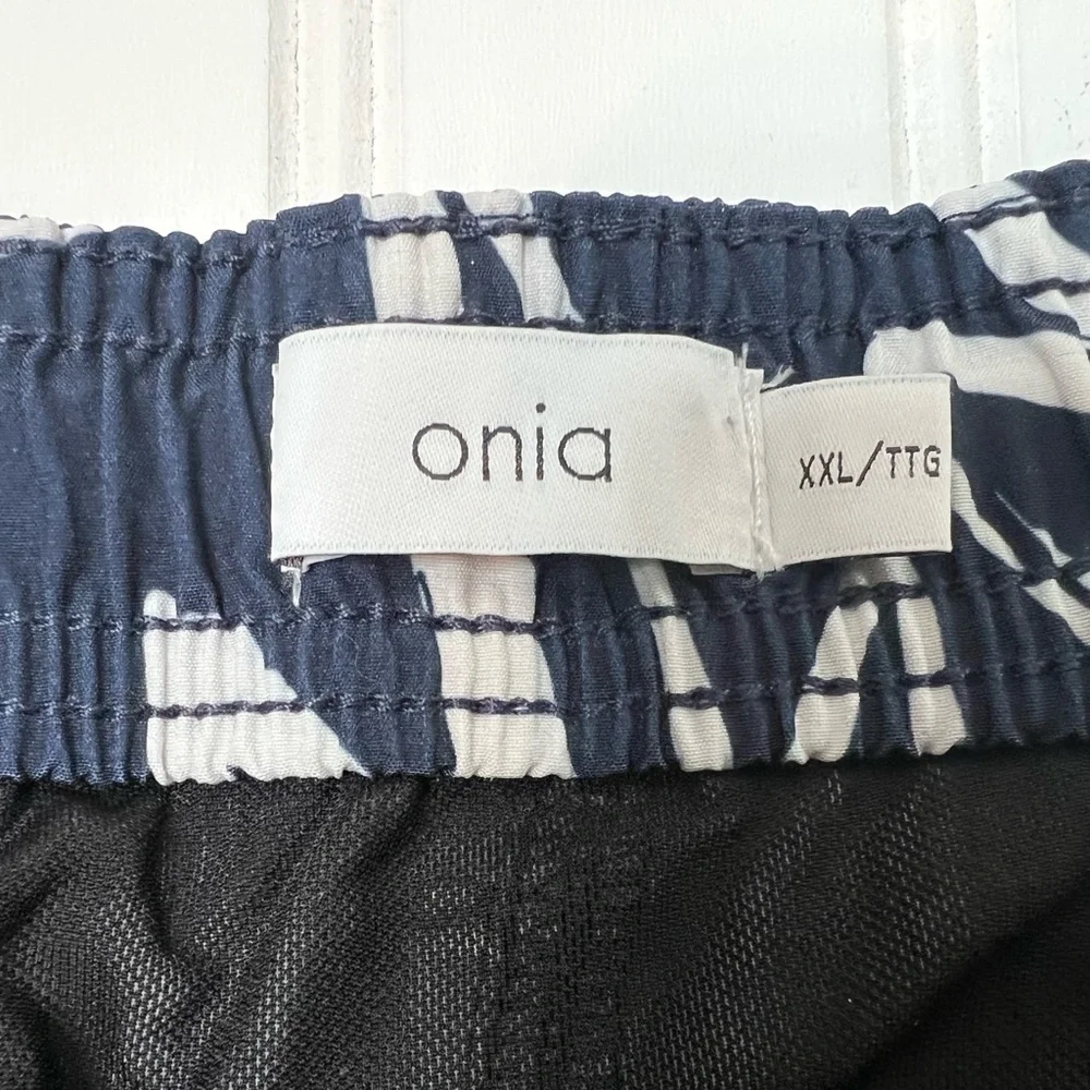 ONIA Calder Swim Short Men Trunks 6 In Chambray Leaves XXL NEW 445